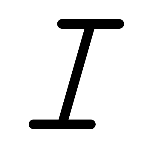 Italic italicize text interface text format icon