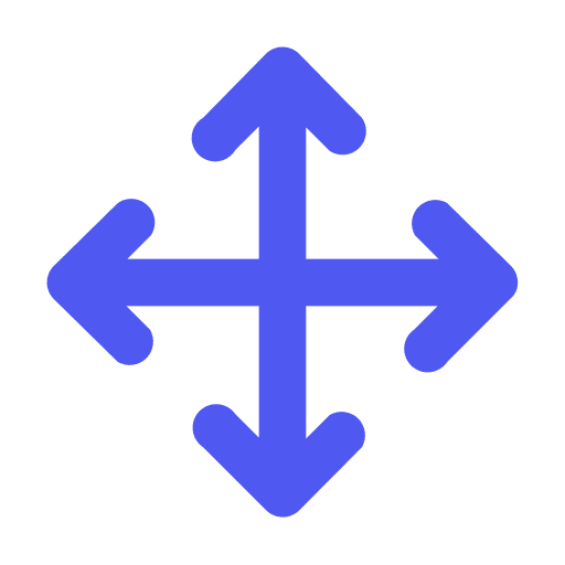 Move button expand arrows button icon