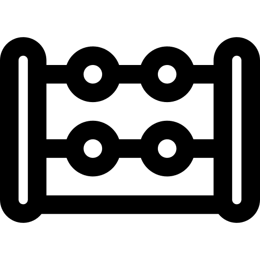 Accounting maths calculating abacus icon
