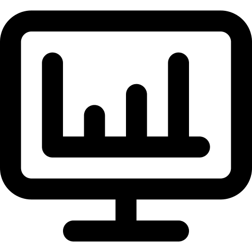 Data analysis bar chart summary business and finance icon