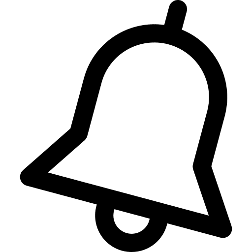 Notification interface bell alert icon Notification interface bell alert icon