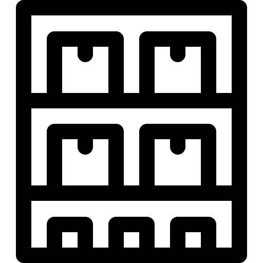 Shelves box shipping and delivery shipping icon