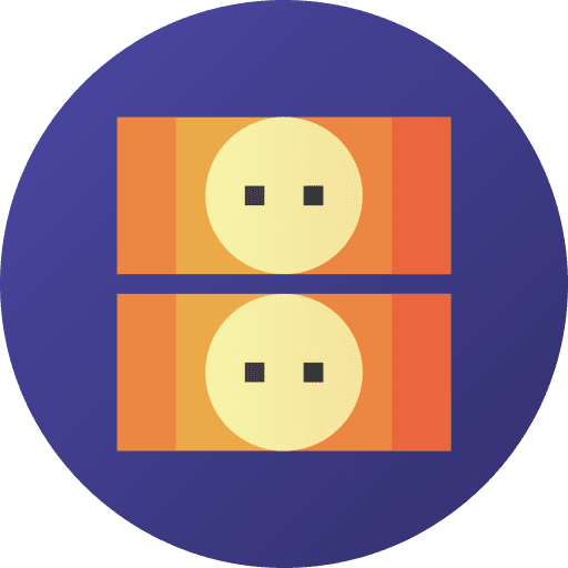 Bricks electronics storing technology icon