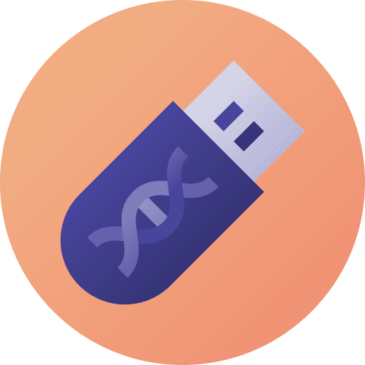 Dna futuristic technology dna icon