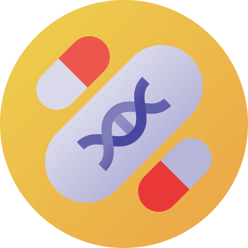 Gene therapy drugs dna medicine icon
