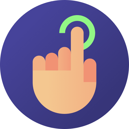 Touch interaction touch finger icon