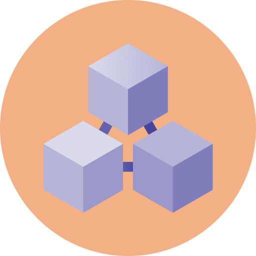 Blockchain blockchain digital money electronics icon