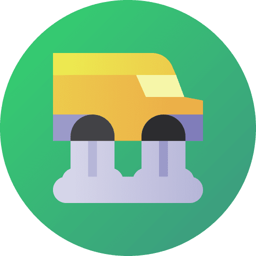 Flying car vehicle transportation automobile icon