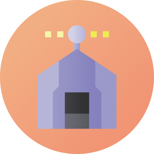 Autonomous antenna electronics house icon