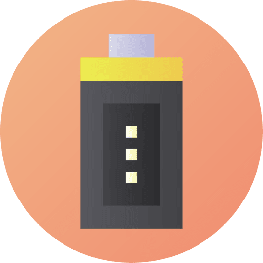 Battery futuristic battery technology icon