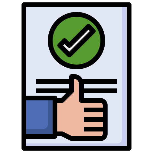Verified files and folders completion check icon