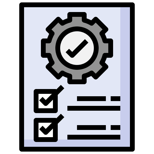 Check success tick metal gear icon Check success tick metal gear icon