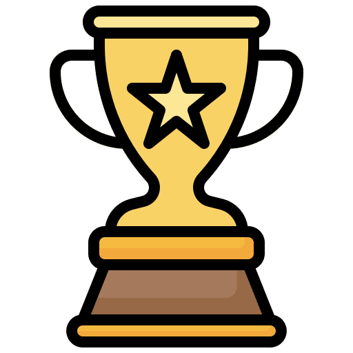 Trophy haw sports fill business and finance award icon Trophy haw sports fill business and finance award icon