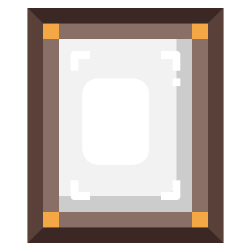 Frame wall display art and design picture icon