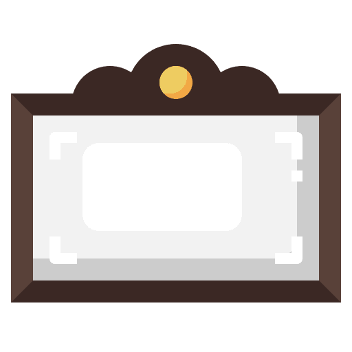 Frame interior art and design wall display icon Frame interior art and design wall display icon