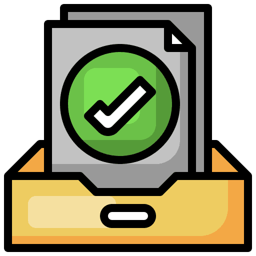 Checked message mail file icon