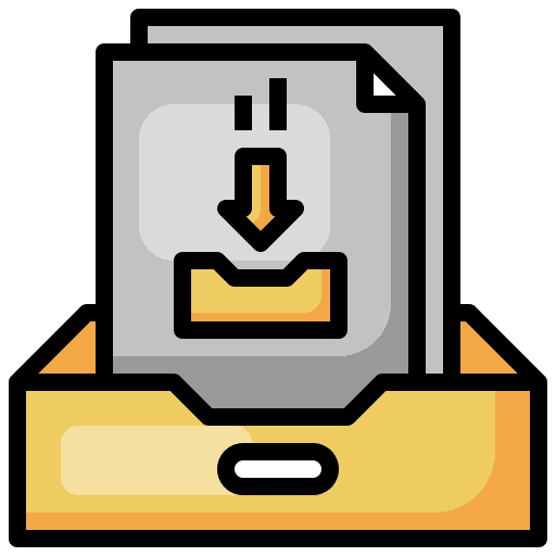 Download files and folders file message icon