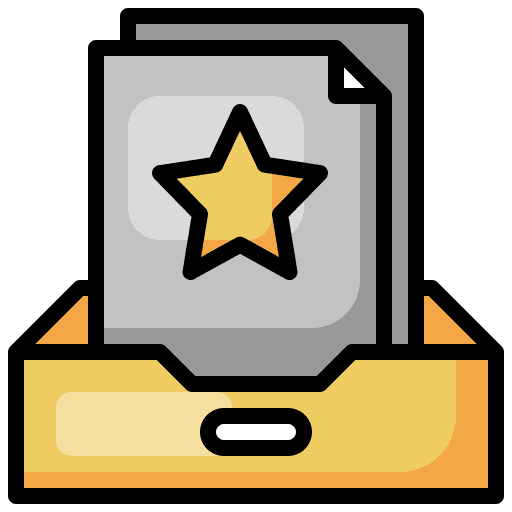 Favorite mail files and folders file icon