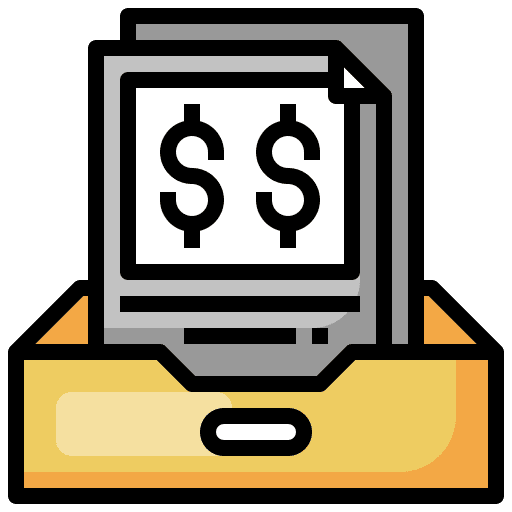 Invoice mail inbox invoice icon