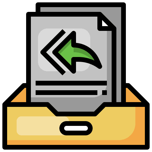 Reply all communications mail mailbox icon