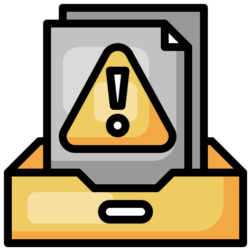 Alert mailbox communications box icon Alert mailbox communications box icon
