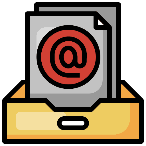 At email at files and folders icon At email at files and folders icon