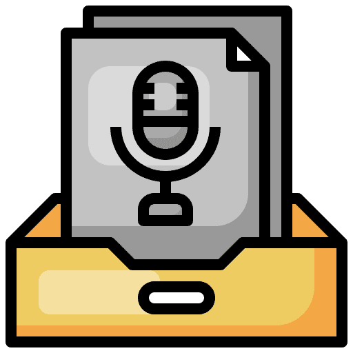 Audio file message communications icon Audio file message communications icon