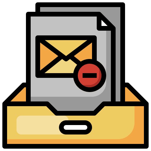 Remove email file message icon Remove email file message icon