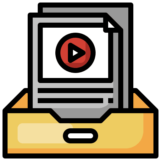 Video mailbox box communications icon Video mailbox box communications icon