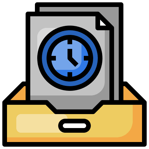 Waiting file inbox box icon Waiting file inbox box icon