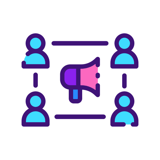 Influencer transmission marketing connection icon Influencer transmission marketing connection icon