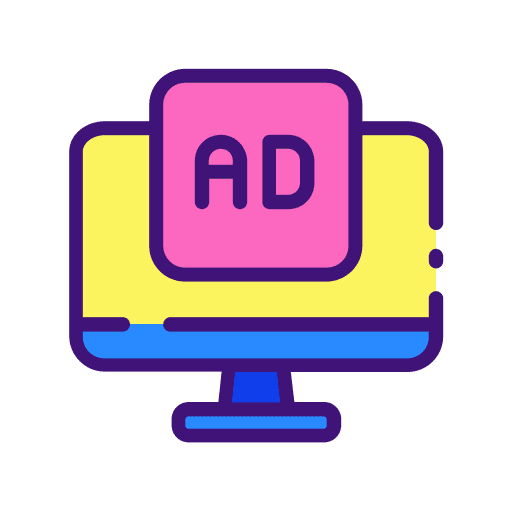 Ads commercial promotion computer icon Ads commercial promotion computer icon