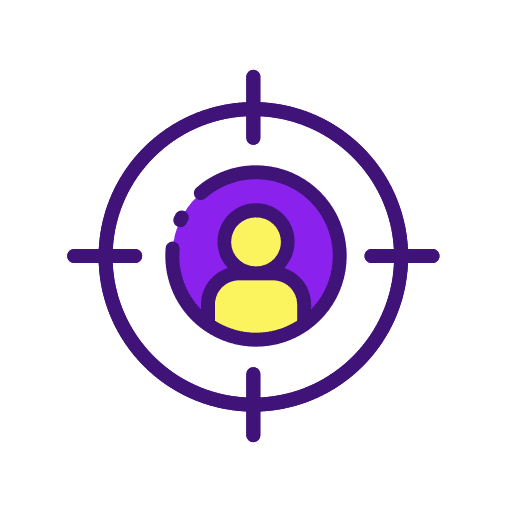 Target audience marketing user seo icon Target audience marketing user seo icon