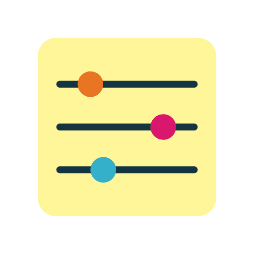Parameters adjustment controls parameters icon