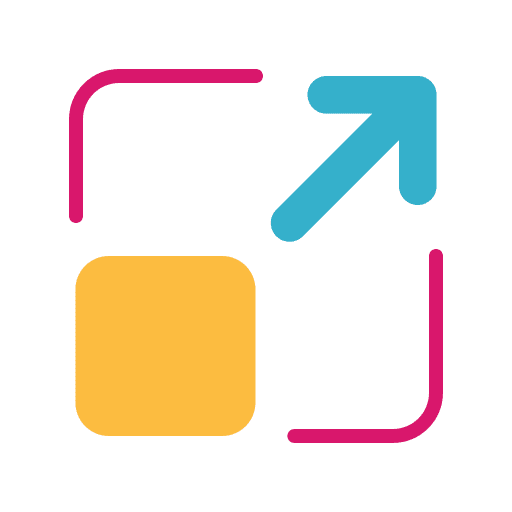 Resizing expand size resize icon