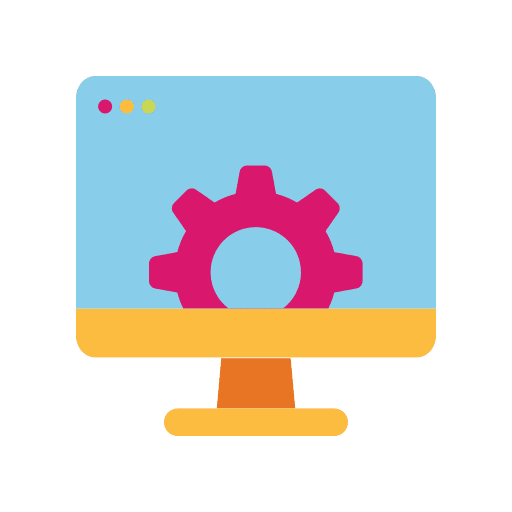 Software website design gear edit icon Software website design gear edit icon