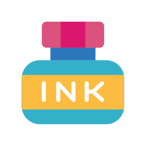 Ink bottle art paint art and design icon Ink bottle art paint art and design icon
