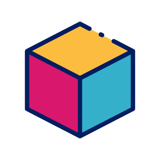 Cube 3d blockchain geometry icon Cube 3d blockchain geometry icon