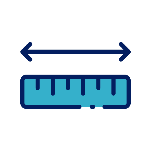 Measure geometry stationery ruler icon