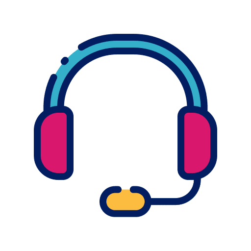 Operator consulting computer assistance icon