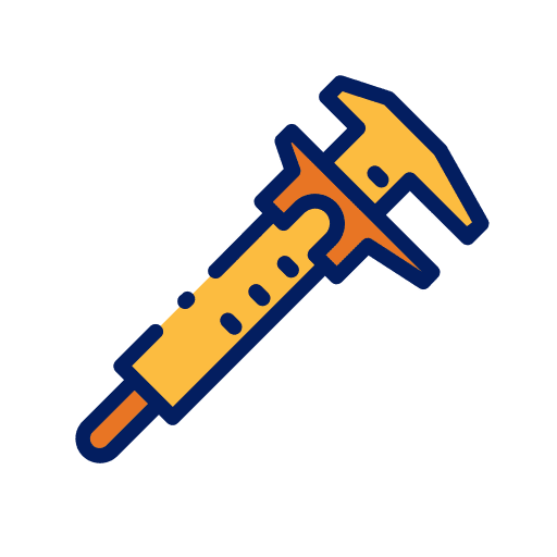 Vernier caliper mechanic tool home repair icon Vernier caliper mechanic tool home repair icon