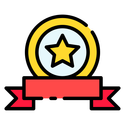 First prize ribbon best first prize icon