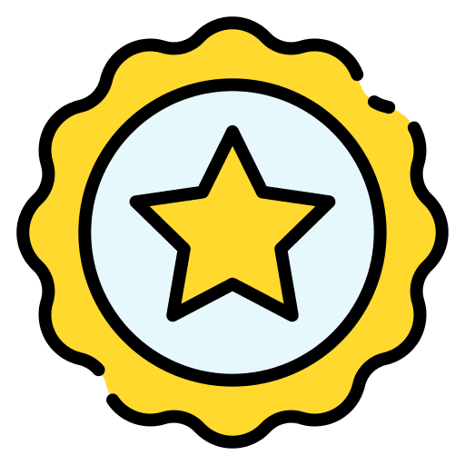 Star premium quality sports and competition champion icon