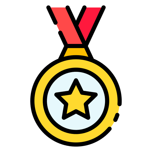 Medal award sports and competition winner icon