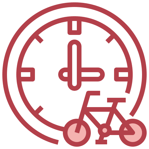 Clock cycling transport hire icon Clock cycling transport hire icon