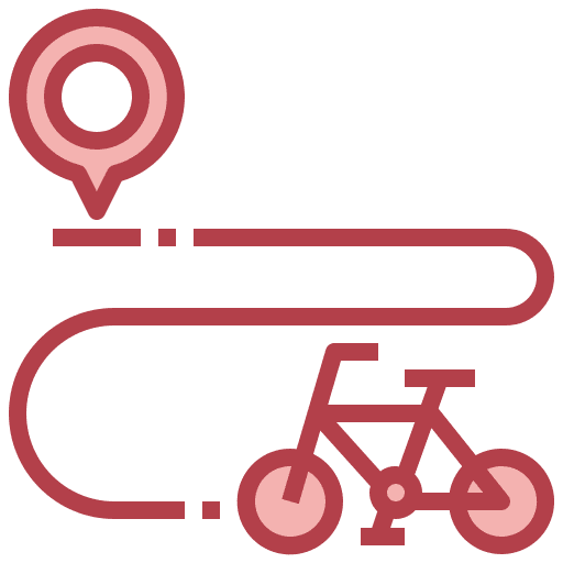 Location bike cycling exercise icon