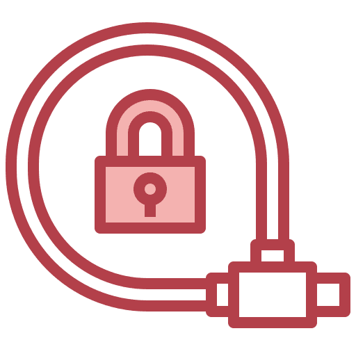 Lock hobbies and free time cycling vehicle icon