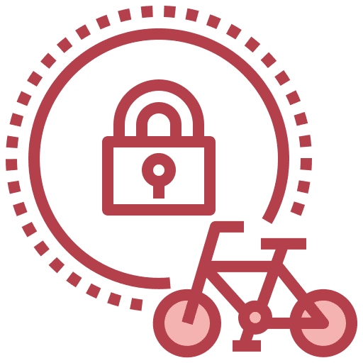 Lock vehicle cycling secure icon