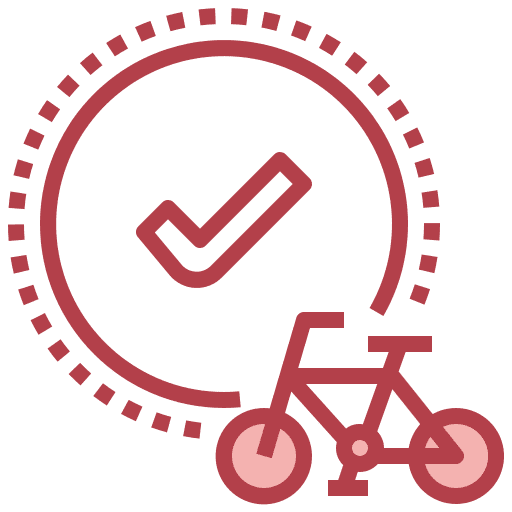 Tick vehicle bicycle approve icon