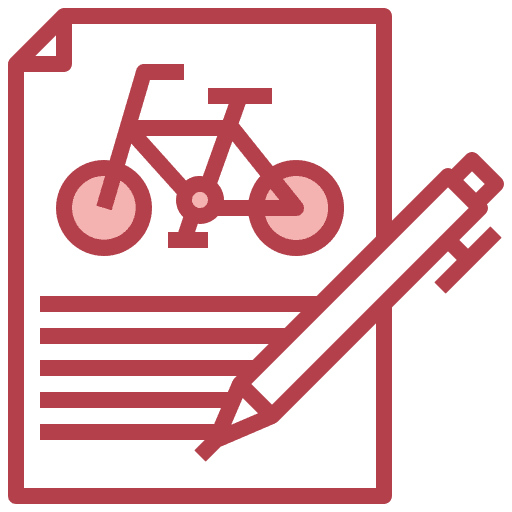 Contract signature bicycle vehicle icon Contract signature bicycle vehicle icon